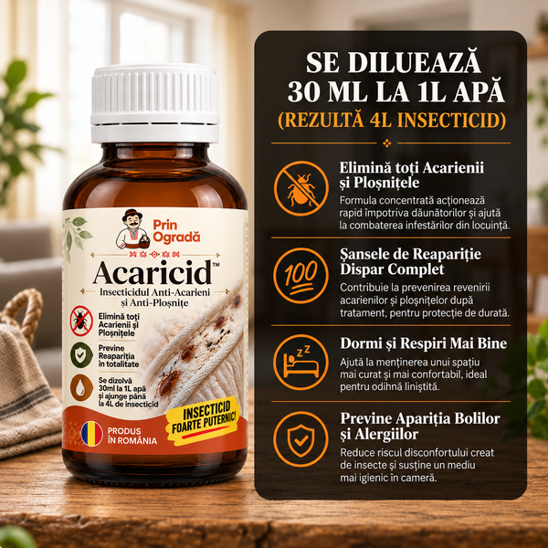 Acaricid™ - Insecticidul Anti-Acarieni și Anti-Ploșnițe