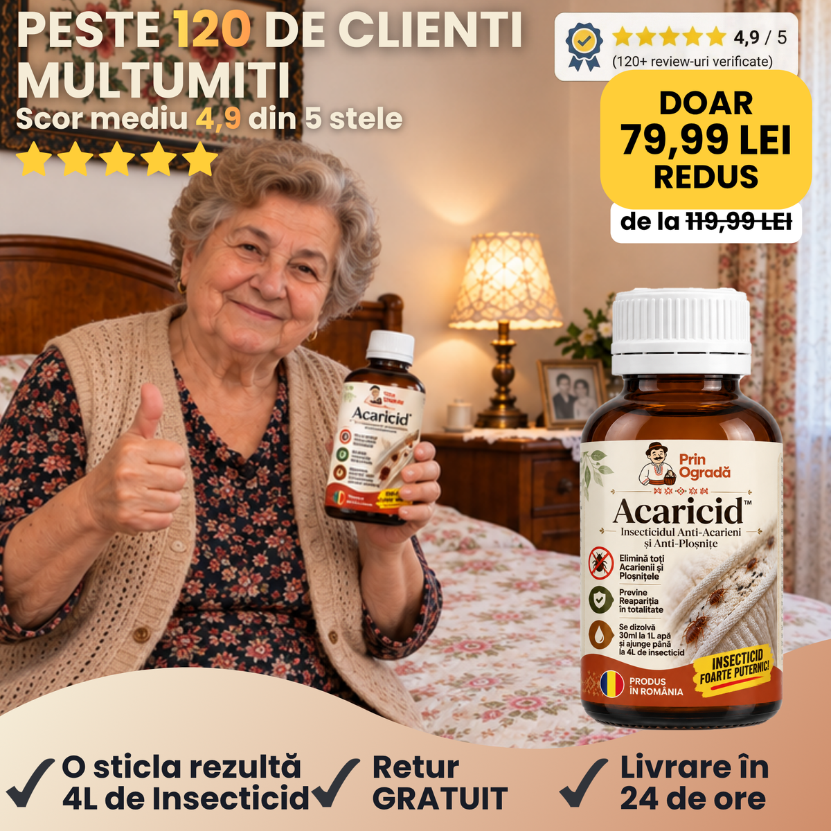 Acaricid™ - Insecticidul Anti-Acarieni și Anti-Ploșnițe